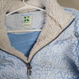 GreenTea Sky Blue Sherpa Jacket